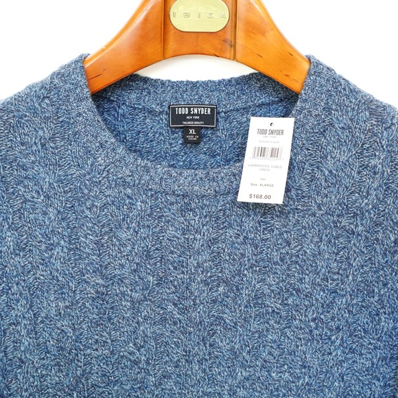 Todd Snyder 100% Lambswool Cable Knit Sweater NWT - Picture 2 of 4